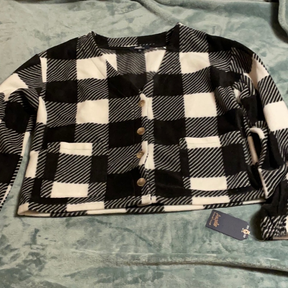 Black and white cardigan